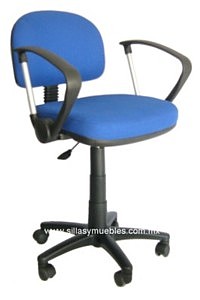 SILLA SECRETARIAL, GIRATORIA CON DESCANSA BRAZOS FIJOS